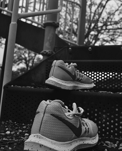 shoes going on a playground